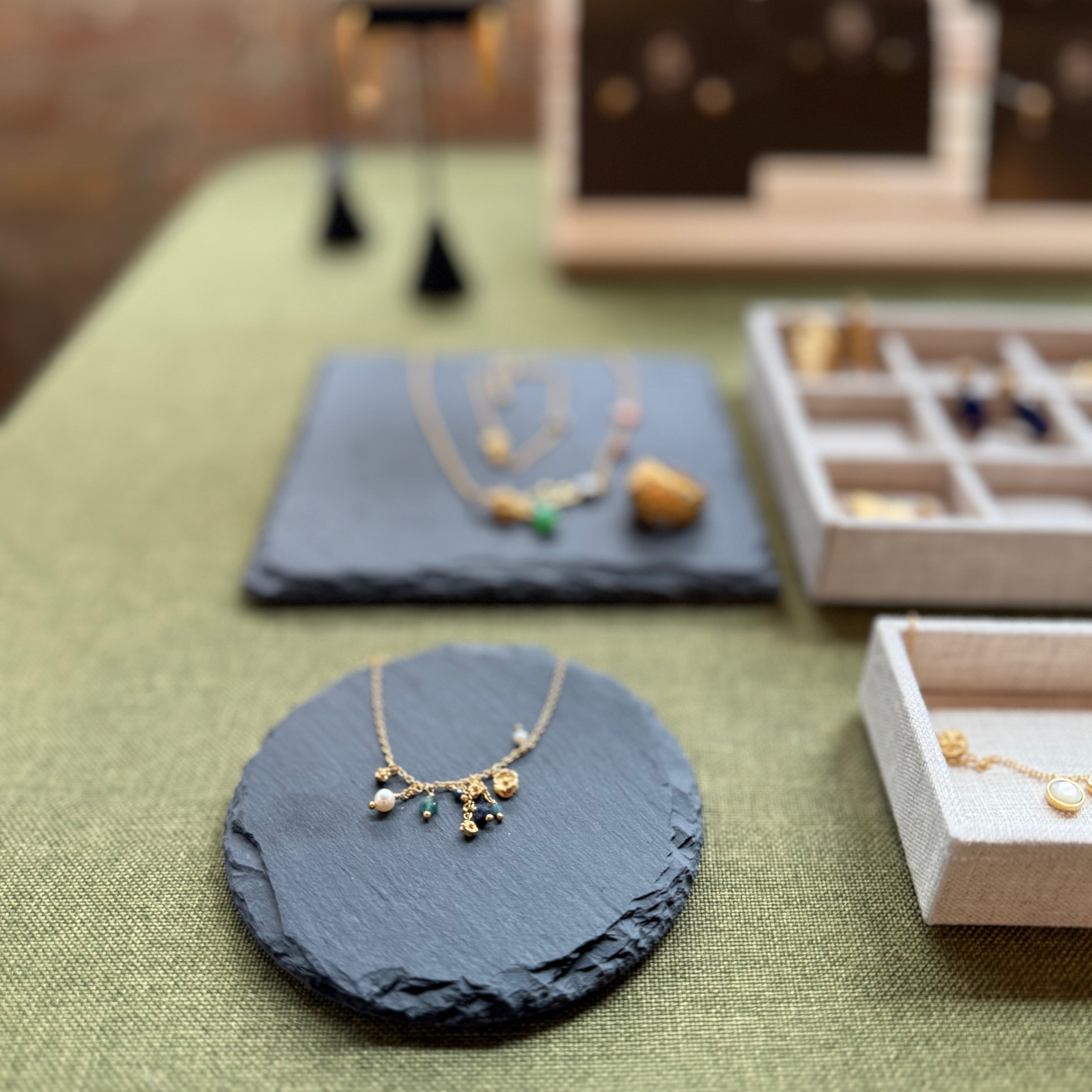 ethical artisan jewelry display at chicago market