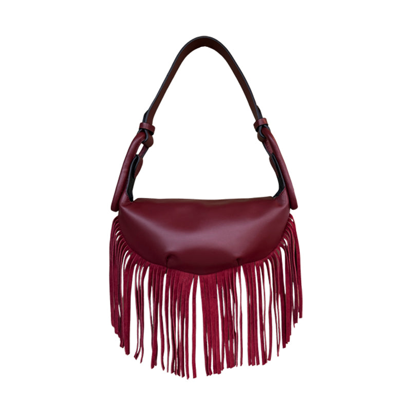 Sustainable Leather Fringe Handbag | Isidora Malva at Petite Protea