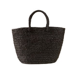 Braided Raffia Black Day Tote Bag