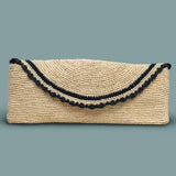 East West Raffia Clutch