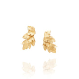 Vine Leaf Gold Earrings