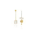 Orange Blossom Asymmetric Drop Earrings