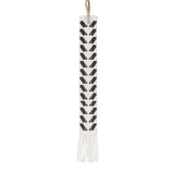 White & Black Chevron Beaded Bookmark
