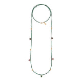 Green Beaded Malachite Long Necklace