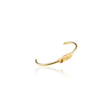 Wrapped Leaf Gold Bangle Bracelet
