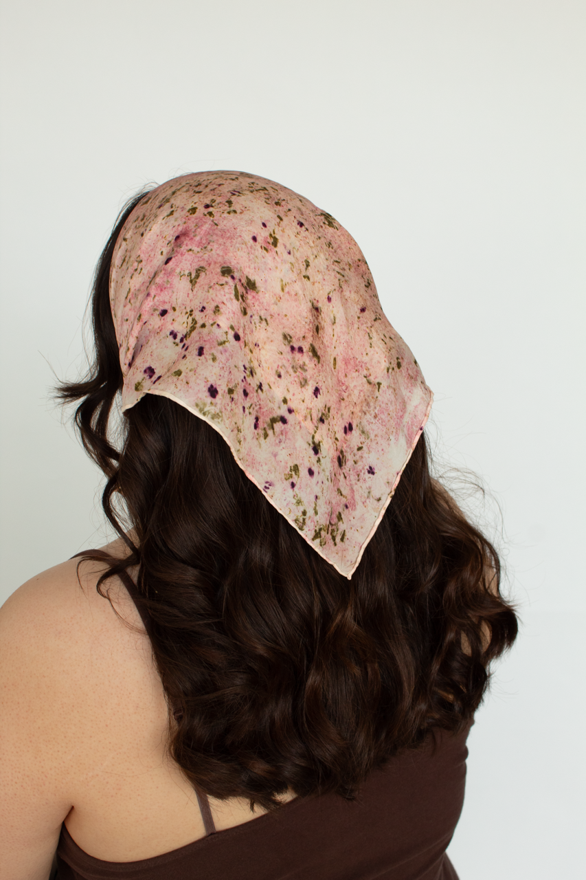 ethicaly handmade and naturally dyed silk scarf | ethical accessories and gifts at petite protea