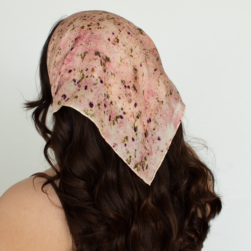 ethicaly handmade and naturally dyed silk scarf | ethical accessories and gifts at petite protea