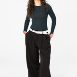 Merino Wool Rib Sweater in Peacock Green | Shop Ethical Wool Gifts at Petite Protea