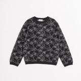 Grey floral merino wool sweater | Shop curated, ethical sweaters at Petite Protea