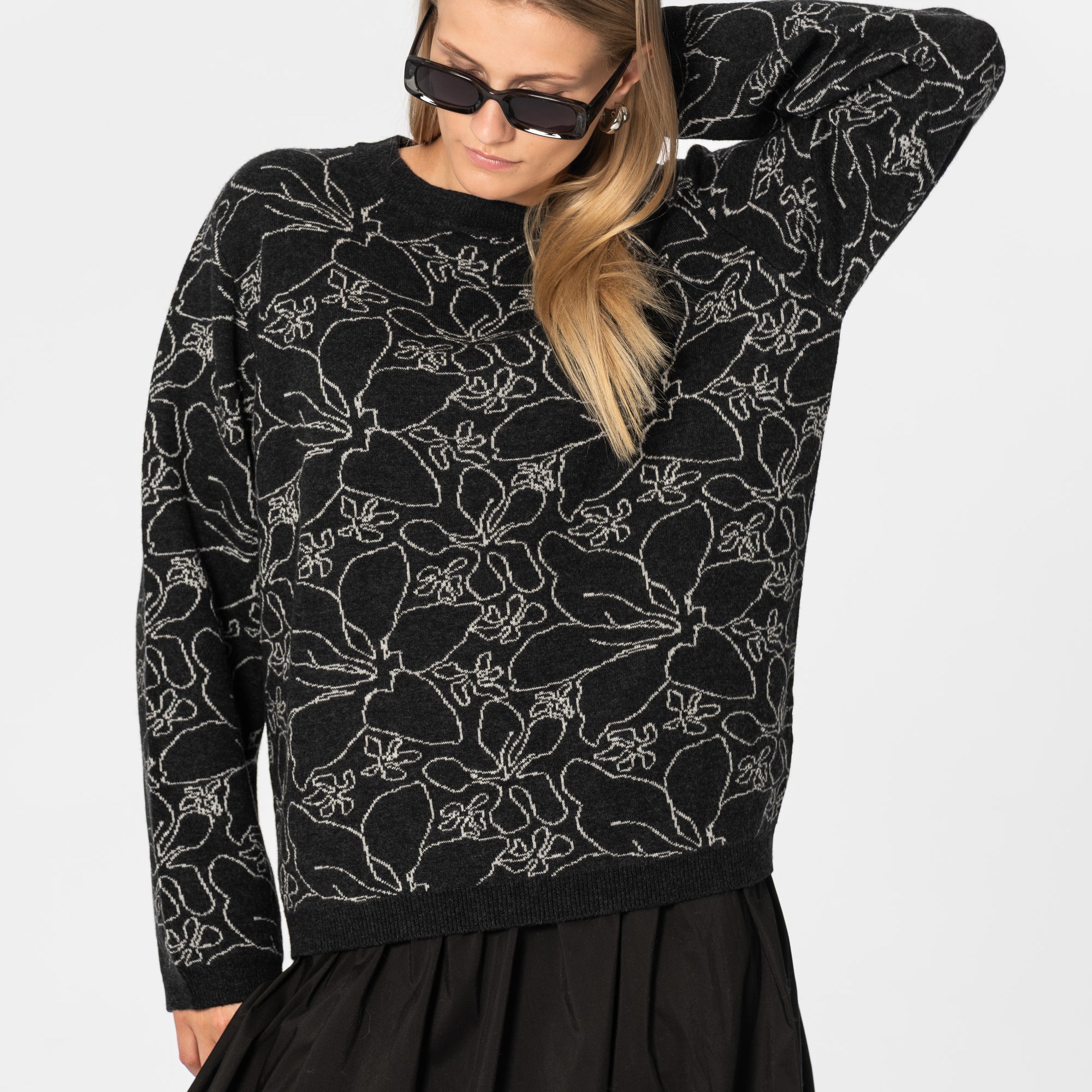 Floral merino wool sweater | Shop fair trade and ethical merino wool at Petite Protea 