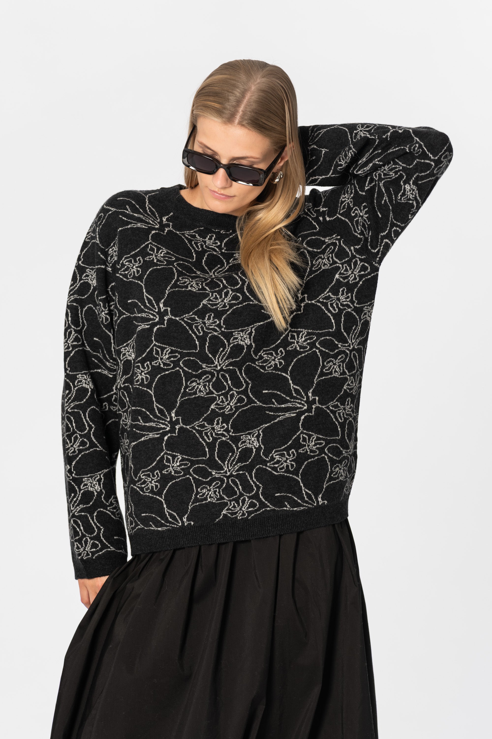 Floral merino wool sweater | Shop fair trade and ethical merino wool at Petite Protea 