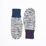 Merino Wool "Zero Waste" Plum Purple Handknit Mittens