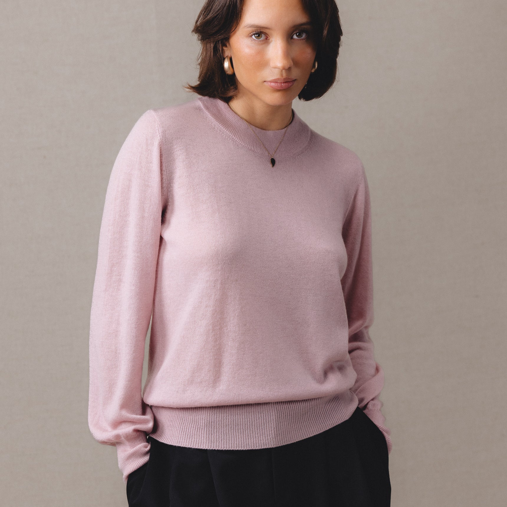Pink merino wool sweater | Available online at Petite Protea