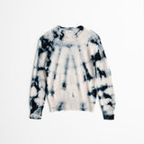 Merino Wool Blue & Ivory Shibori Sweater