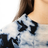 Merino Wool Blue & Ivory Shibori Sweater
