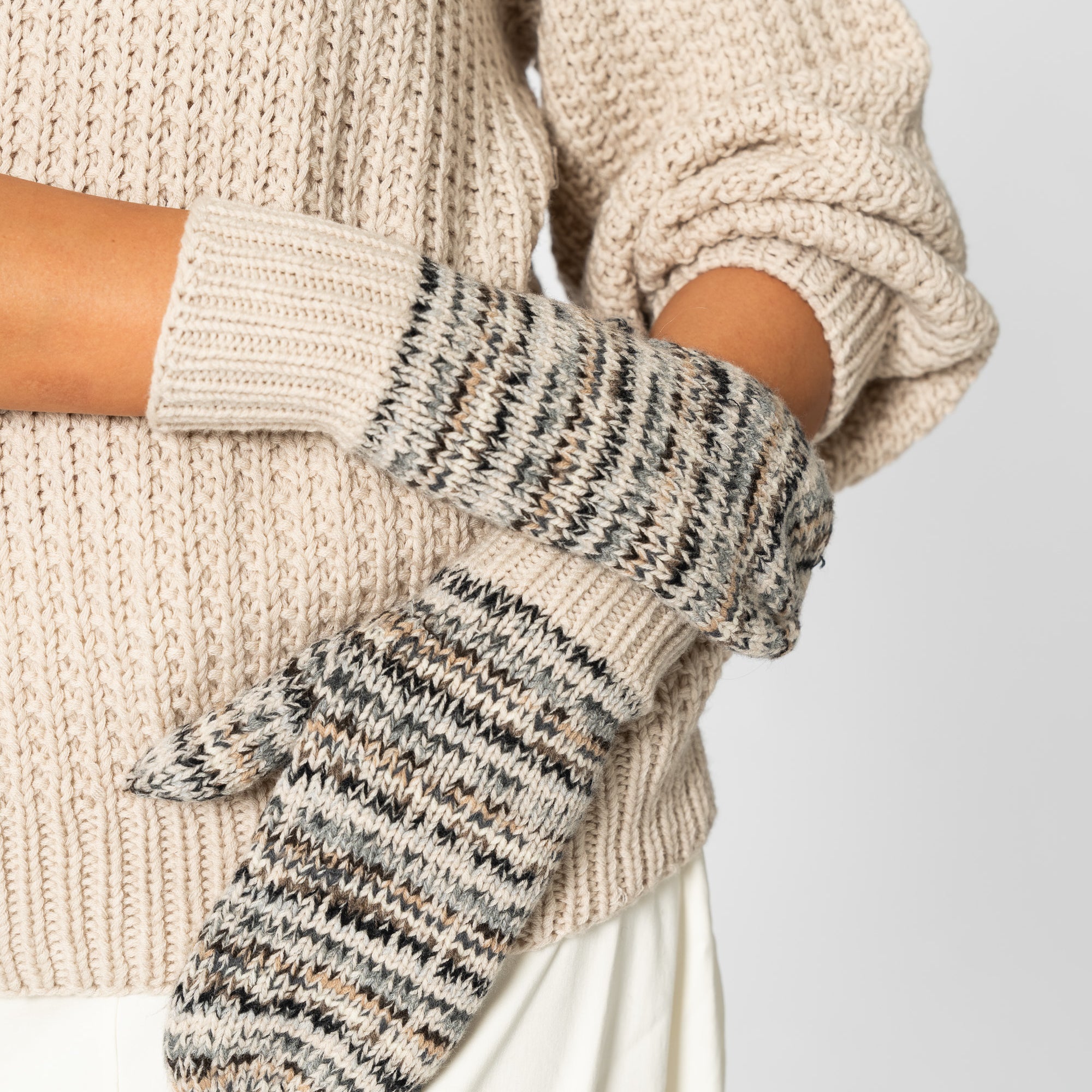 Dinadi Zero Waste Merino Wool Mittens | Fair Trade Mittens at Petite Protea