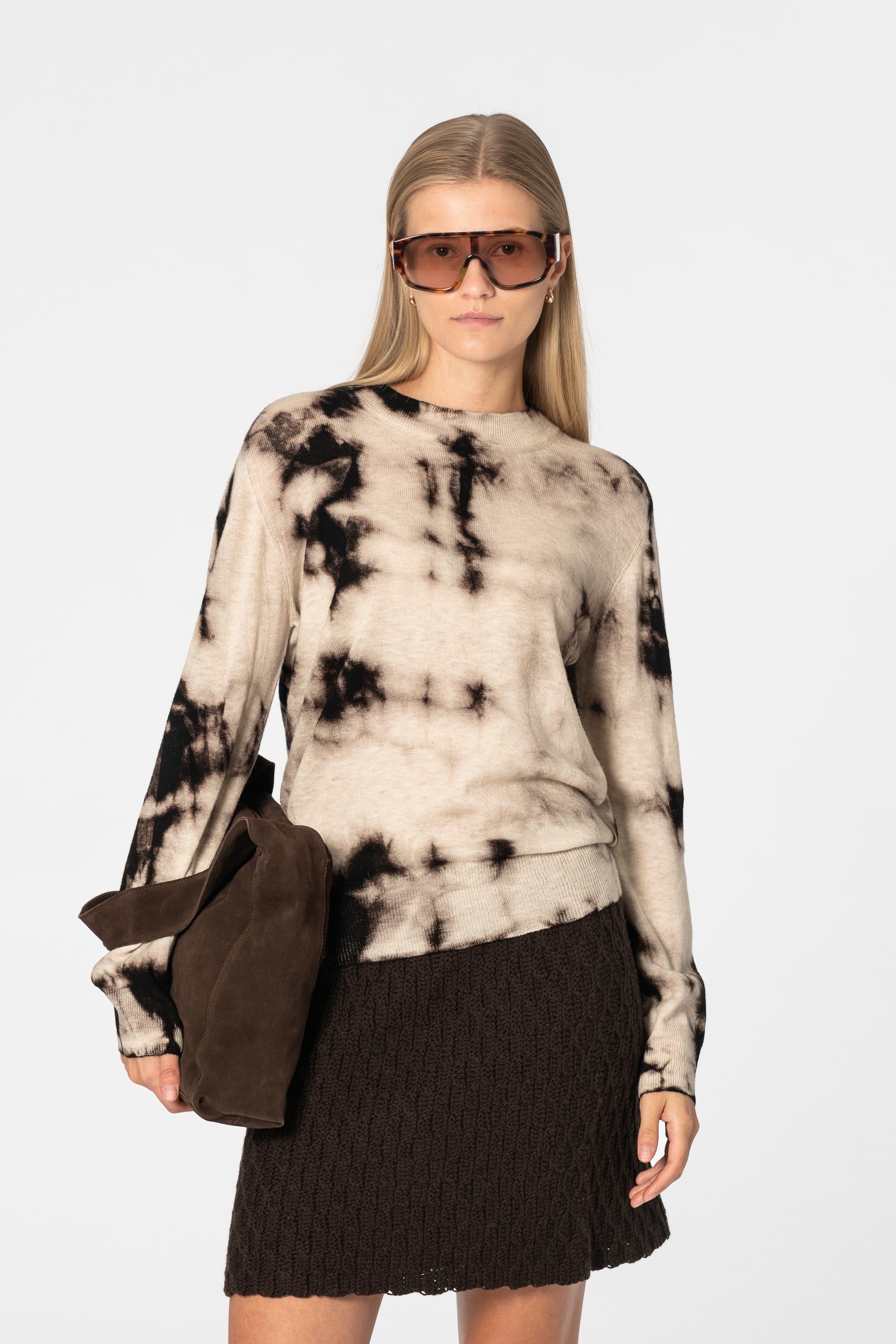 Brown Merino Wool Shibori Sweater | Ethical, Curated Knitwear & Gifts at Petite Protea