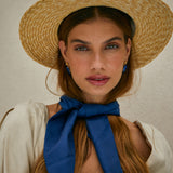 Gold Sea Urchin & Lapiz Lazuli Gold Dangle Earrings