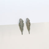 Braided Bromelia Sculptural Silver Earrings