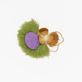 gold and threaded flower brooch lapel pin, handmade jewelry chicago 
