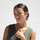 Cantadora Olive Rope & Brass Earrings