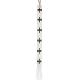 Handmade artisan beaded bookmark with cross motif, ethically made — Petite Protea Chicago