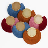 Dagua Circle Stamped Fan Earrings