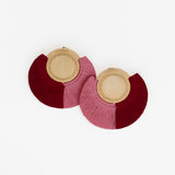 Dagua Circle Stamped Fan Earrings