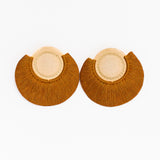Dagua Circle Stamped Fan Earrings