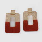 Taután Rectangle Stamped Earrings