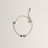 Lavender Essences Bezel Station Reversible Silver Bracelet