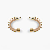 Pichulik Magi Earrings in Rose handcrafted arched rope and glass bead earrings — Petite Protea: ethically handmade jewelry online