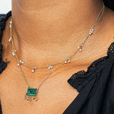 Malachite gold necklace, ethical handmade jewelry & gifts online at Petite Protea