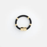 Mer Black Rope & Brass Bracelet