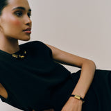 Mer Black Rope & Brass Bracelet