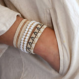 Narrow Stripe Warrior Beaded Bracelet