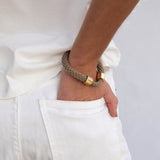 Aruba Olive & Camel Rope Bracelet