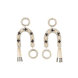 Handmade artisan arch drop earrings, ethically made jewelry — Petite Protea Chicago
