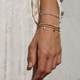 tanzanite and pearl artisan bracelet, ethically handmade jewelry at Petite Protea