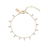 Handmade tanzanite beaded gold bracelet, ethical artisan jewelry — Petite Protea