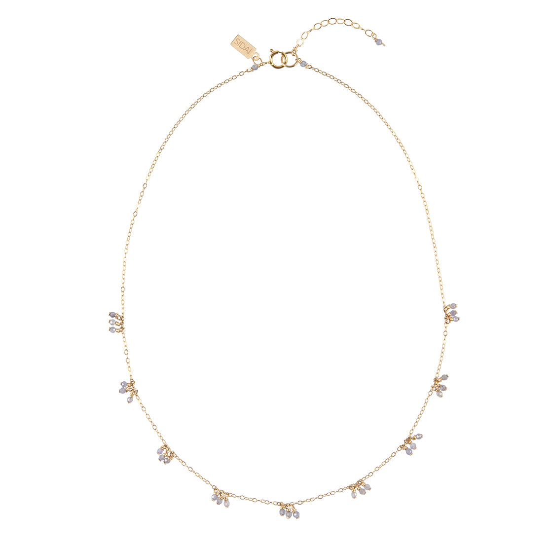 Handmade tanzanite cluster necklace, ethical artisan gift — Petite Protea Chicago