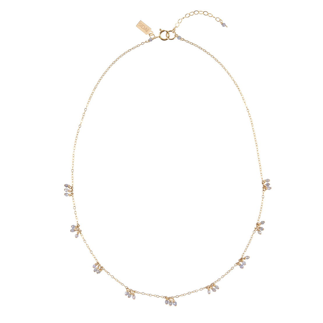 Handmade tanzanite cluster necklace, ethical artisan gift — Petite Protea Chicago