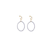 Handmade tanzanite gold hoop earrings, curated artisan jewelry — Petite Protea