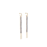 Handmade tanzanite fringe drop earrings, ethical artisan earrings — Petite Protea