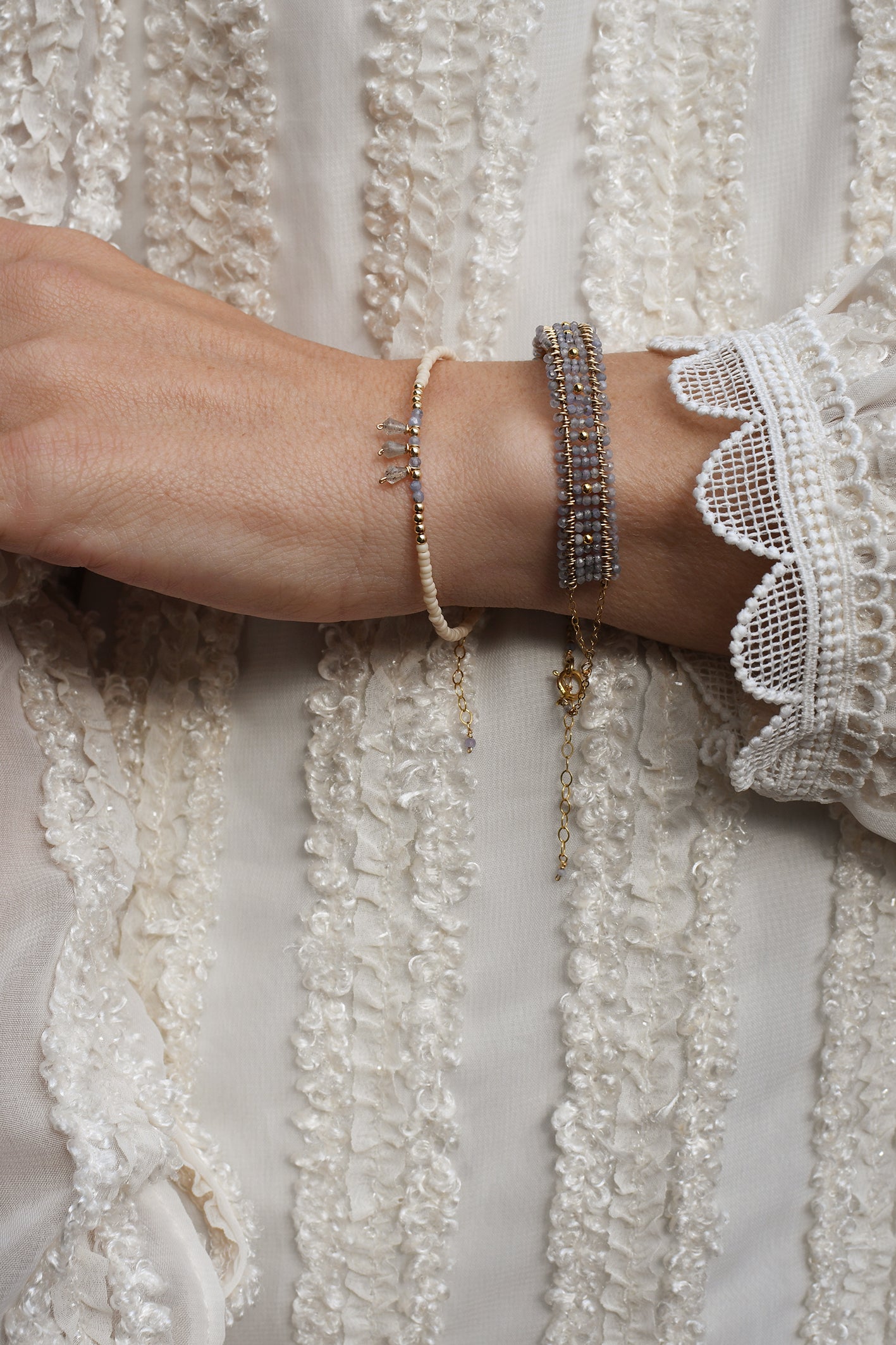Artisan bracelet: tanzanite and labradorite. handmade jewelry and gifts at Petite Protea