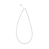 Handmade tanzanite silver beaded necklace, ethical artisan jewelry — Petite Protea Chicago