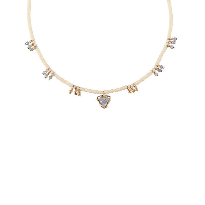 Handmade tanzanite triangle necklace, ethical artisan gift — Petite Protea Chicago