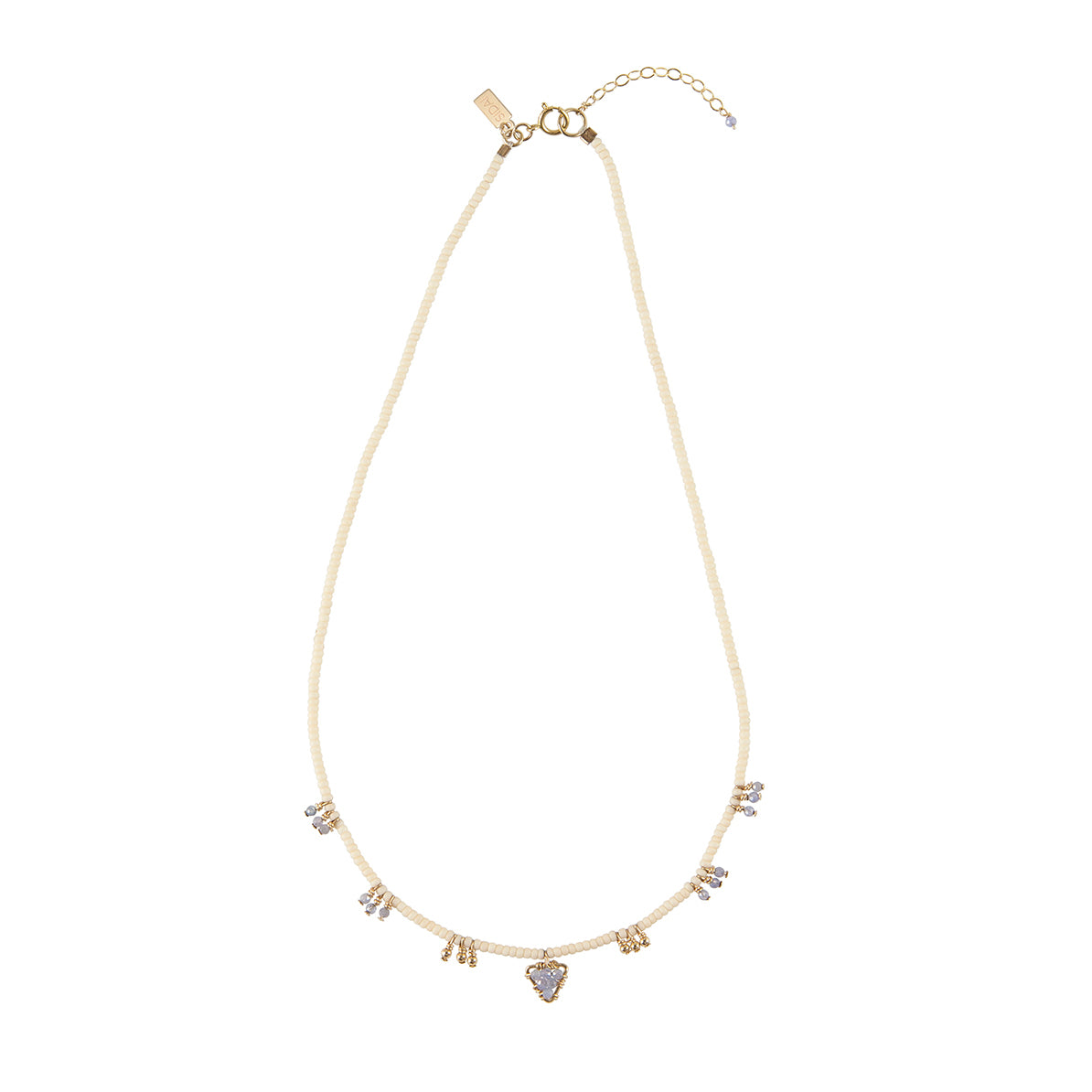 Artisan necklace, Tanzanite and gold, ethical jewelry 