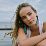 Wave Cord & Gold Earrings