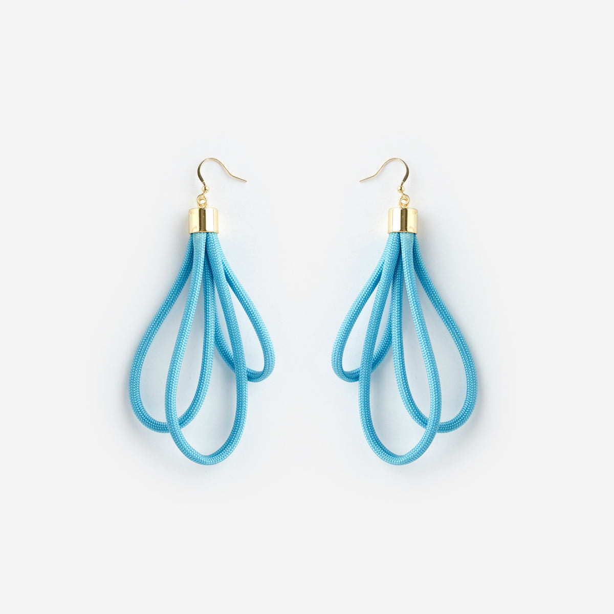 Wave Cord & Gold Earrings